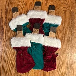 Set for 6, World Market, velvet wine / bottle gift bags